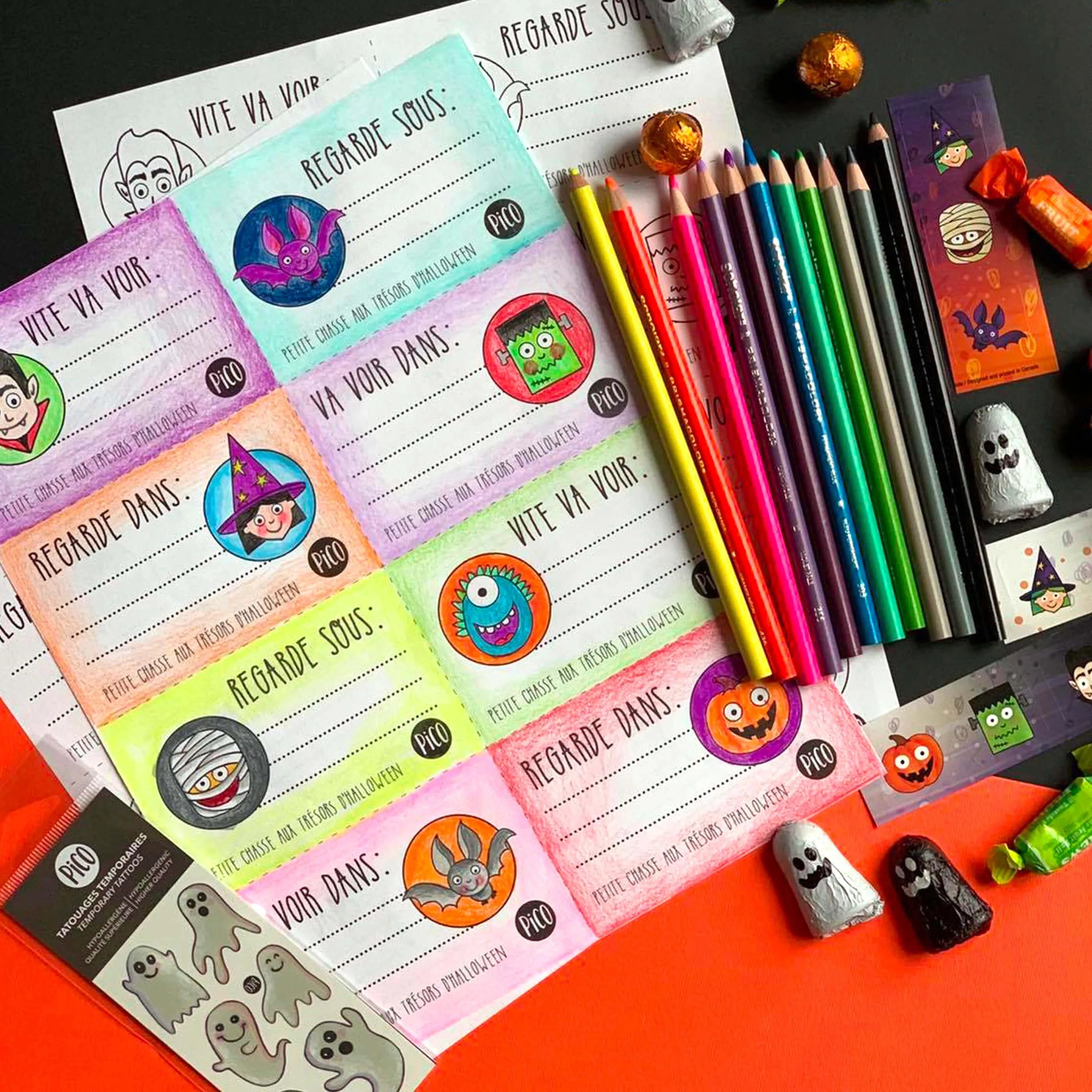Free Printable Halloween Candy Hunt Coloring Page – PiCO Tatoo