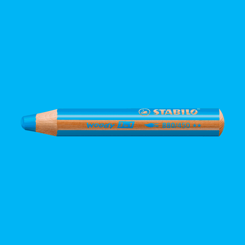 Crayon woody 3 en 1  couleur individuel Stabilo