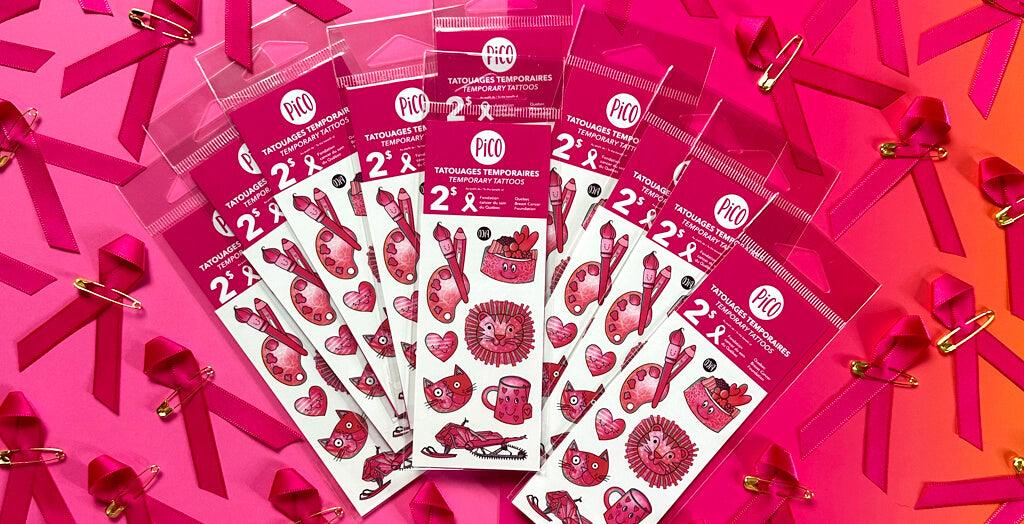 Soutenez la lutte contre le cancer du sein avec PiCO Tatoo : tatouages temporaires roses pour la cause - PiCO Tatoo