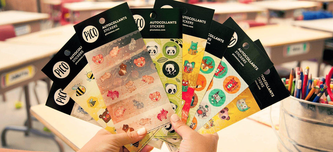 Autocollants colorés : livres, calendriers & récompenses - PiCO Tatoo