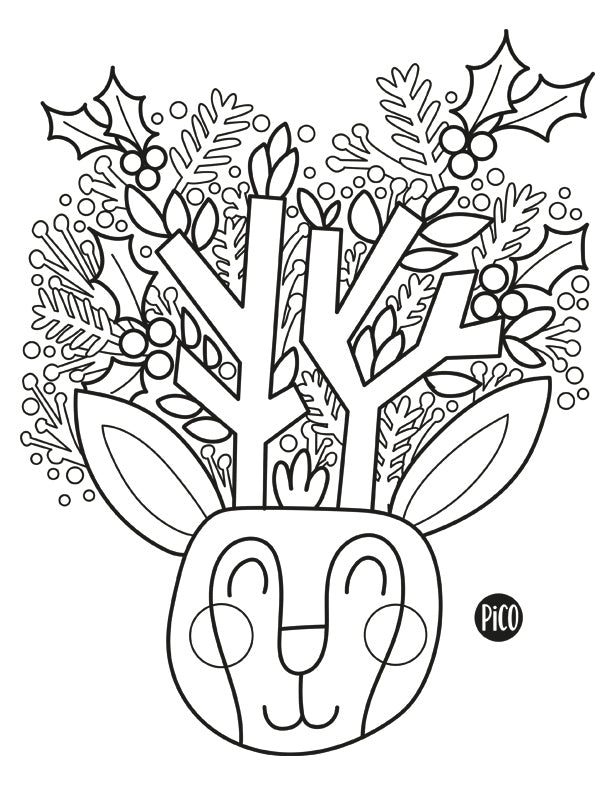 Free coloring - Rudolph the Red-Nosed Reindeer