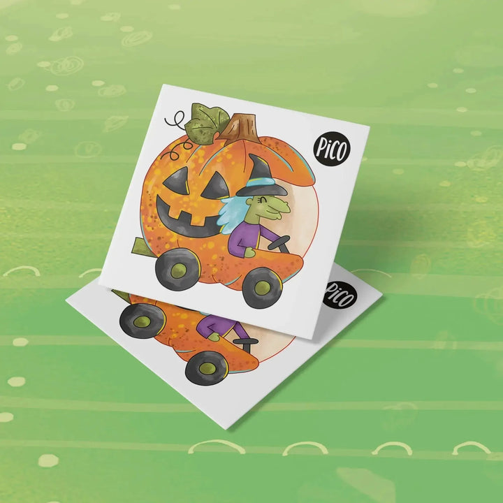 Tatouages temporaires en vrac Citrouille d'Halloween par PiCO Tatouages temporaires. Design réalisé au Québec. / Halloween pumpkin  Bulk temporary tattoos by PiCO Temporary Tattoos. Design made in Canada.