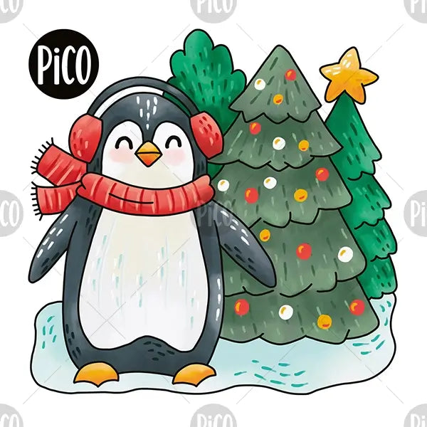 Tatouages temporaires Le Pingouin de Noël en vrac - PiCO Tatoo