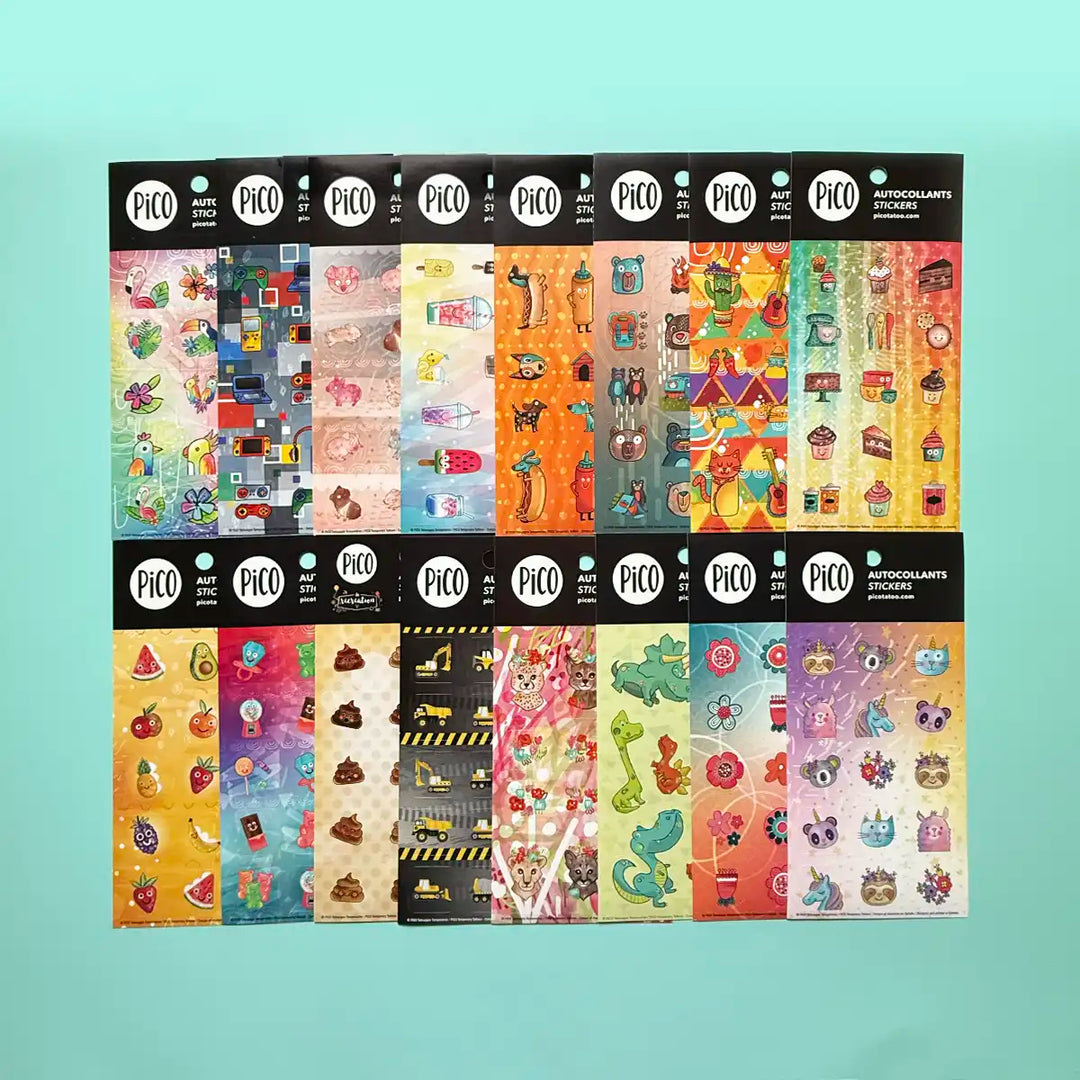 16 sheet surprise sticker pack