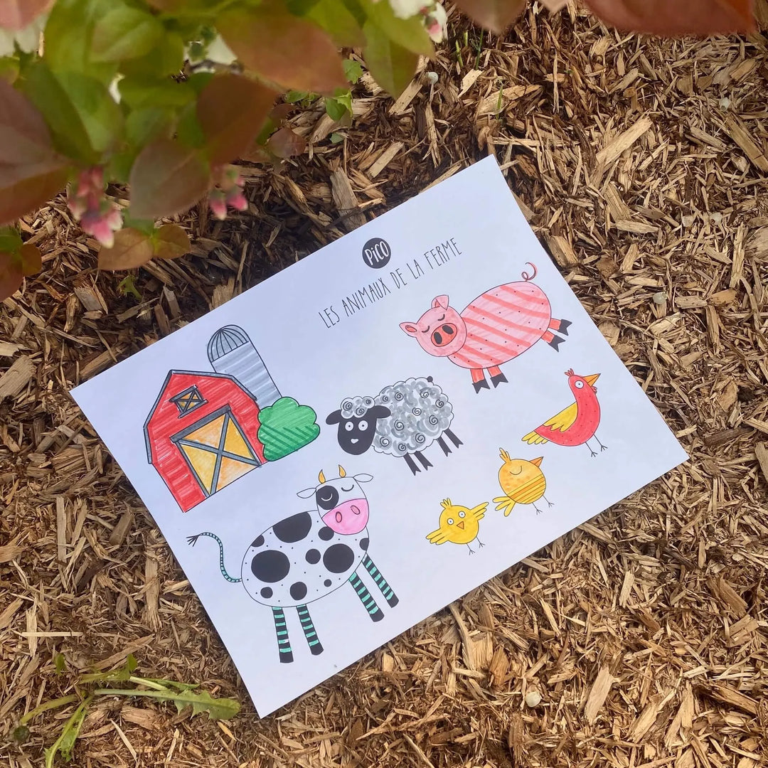 Coloriage PDF gratuit à imprimer - Les animaux de la ferme