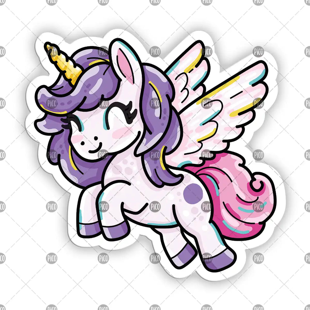 Autocollant en vinyle de pouliche, illustration colorée d'une jeune jument pour enfants
Filly vinyl sticker, colorful illustration of a young mare for kids