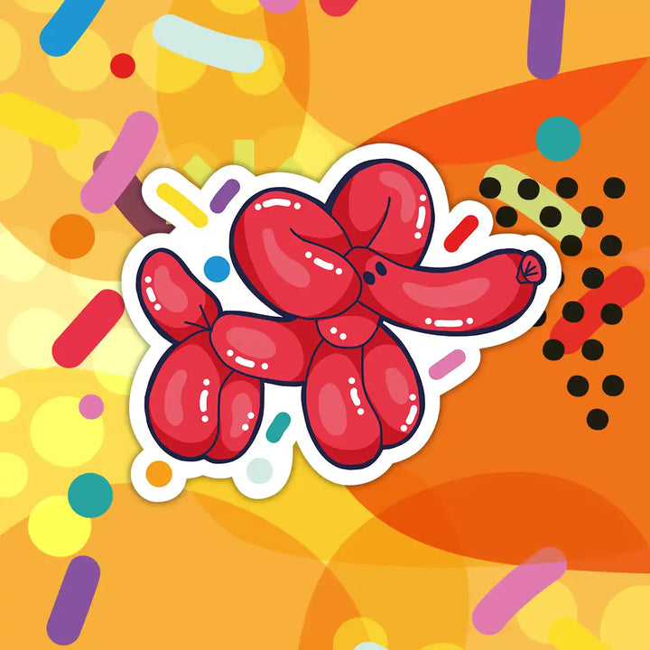 Autocollant en vinyle ballon de fête coloré pour enfants 
Colorful party balloon vinyl sticker for kids