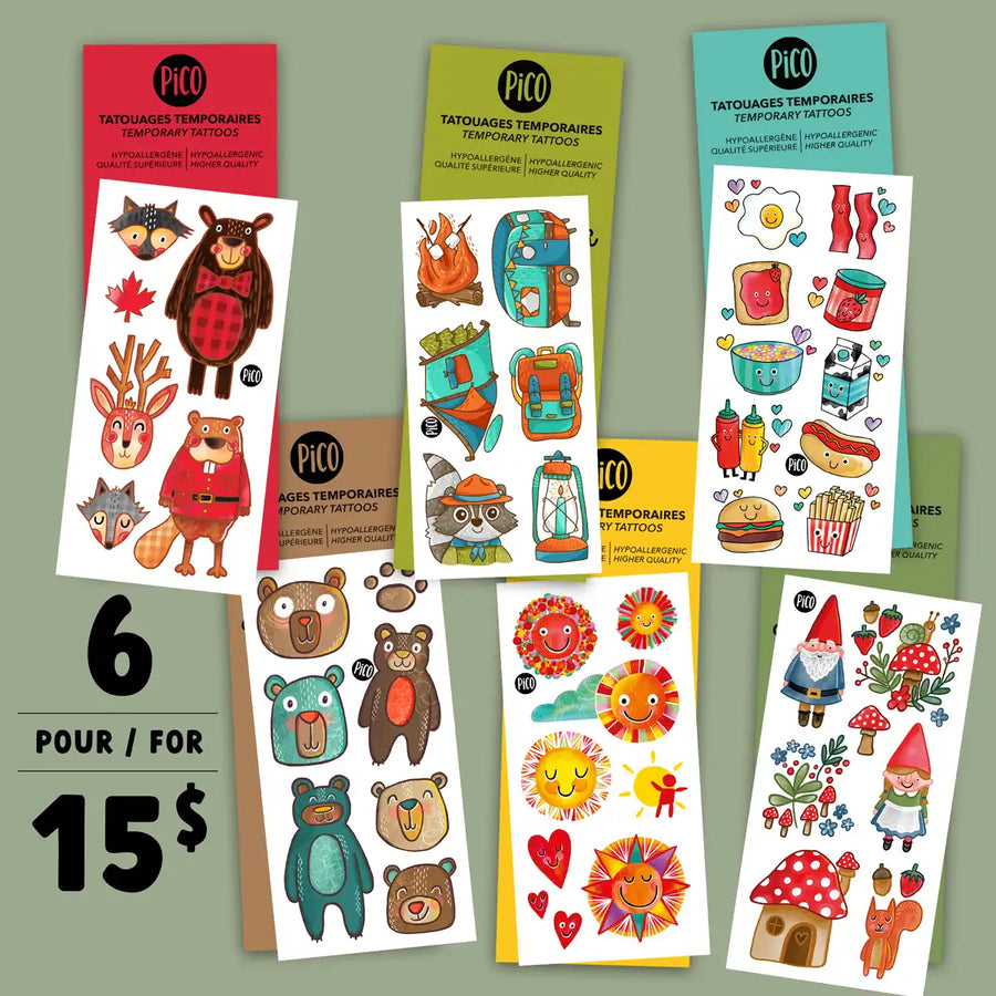 Promo - Le camping Tatouages temporaires PiCO Tatoo