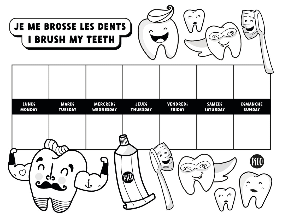 Autocollants Les dents - 5 unités Autocollants PiCO Tatoo