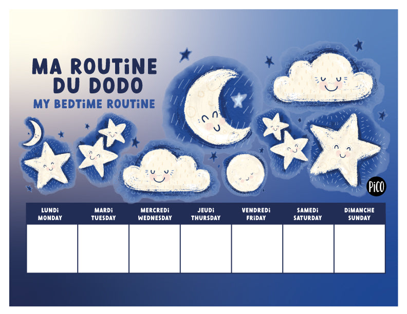 Free coloring - My bedtime routine