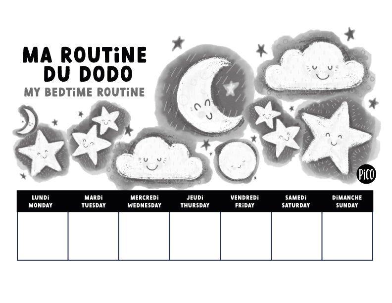 Free coloring - My bedtime routine