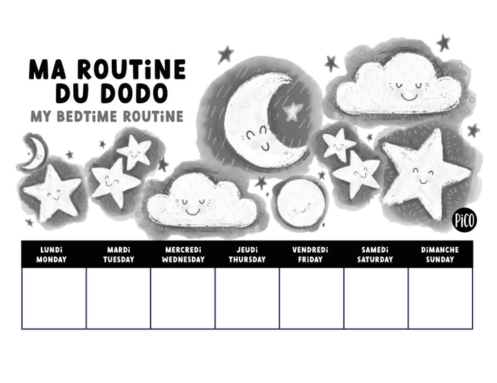 Free coloring - My bedtime routine