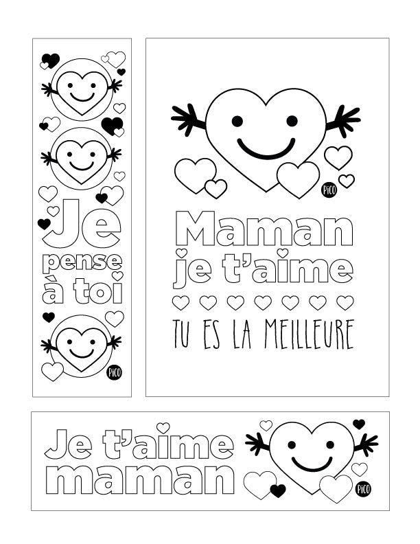 Coloriage à imprimer gratuit PDF - Maman je t&