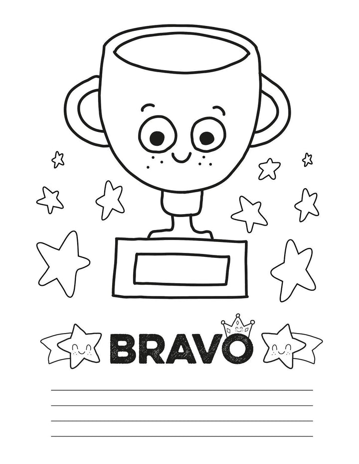 Coloriage à imprimer gratuit PDF - Bravo pour ta victoire