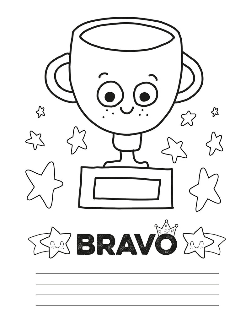 Coloriage à imprimer gratuit PDF - Bravo pour ta victoire