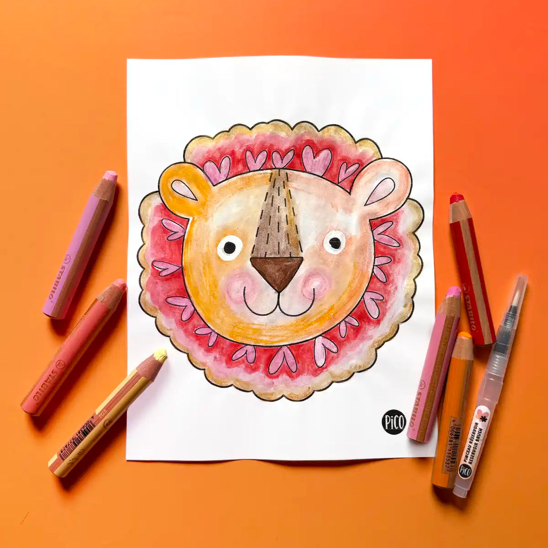 Coloriage du Lion amoureux