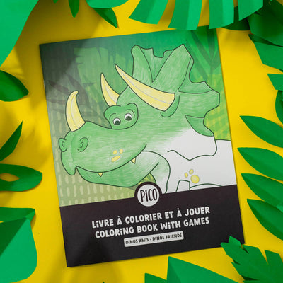 Coloring book with games - Dino Friends