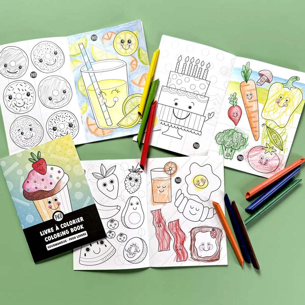 Mini livre à colorier - Gourmandise Livres d'activités PiCO Tatoo