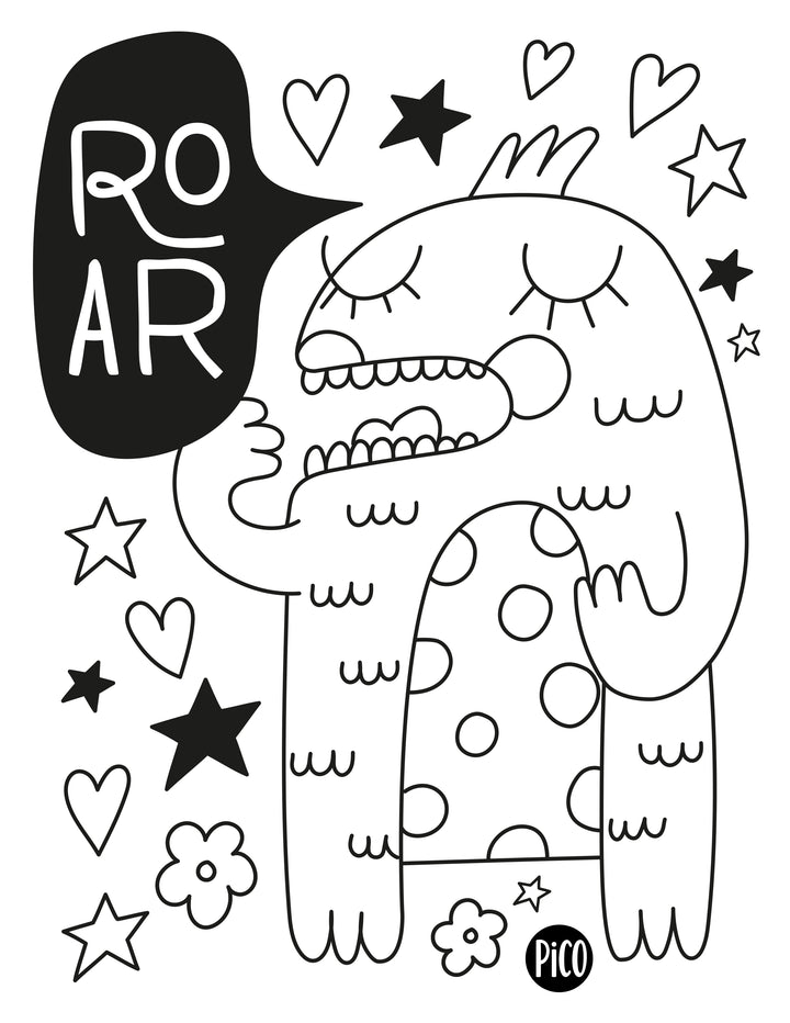 Free coloring - Cute monster