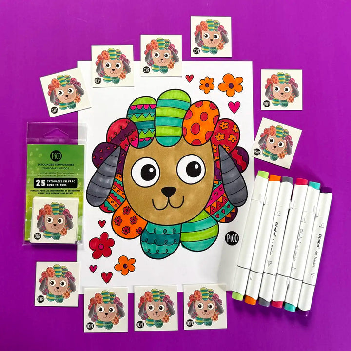 Free coloring page - The colorful sheep