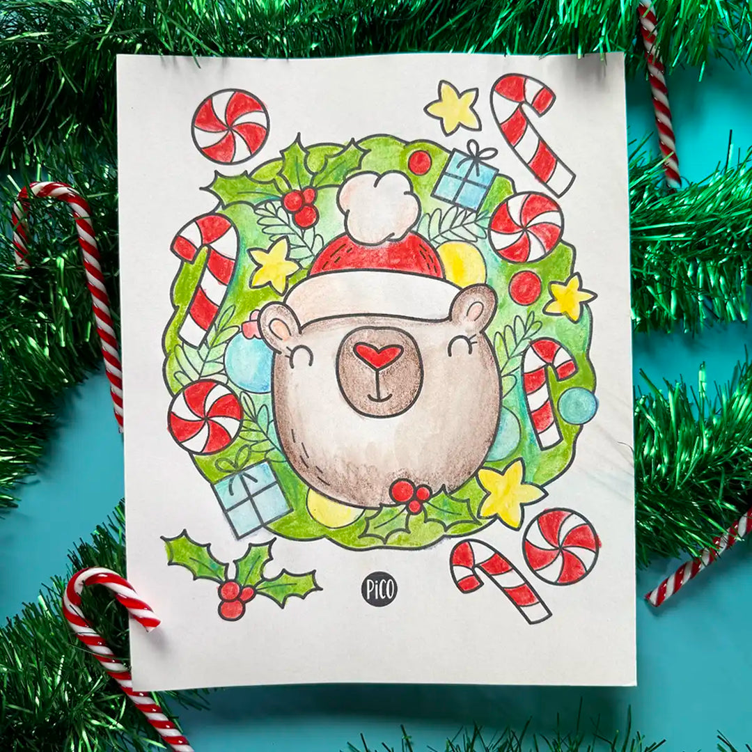 Free coloring - Crowned Bear
