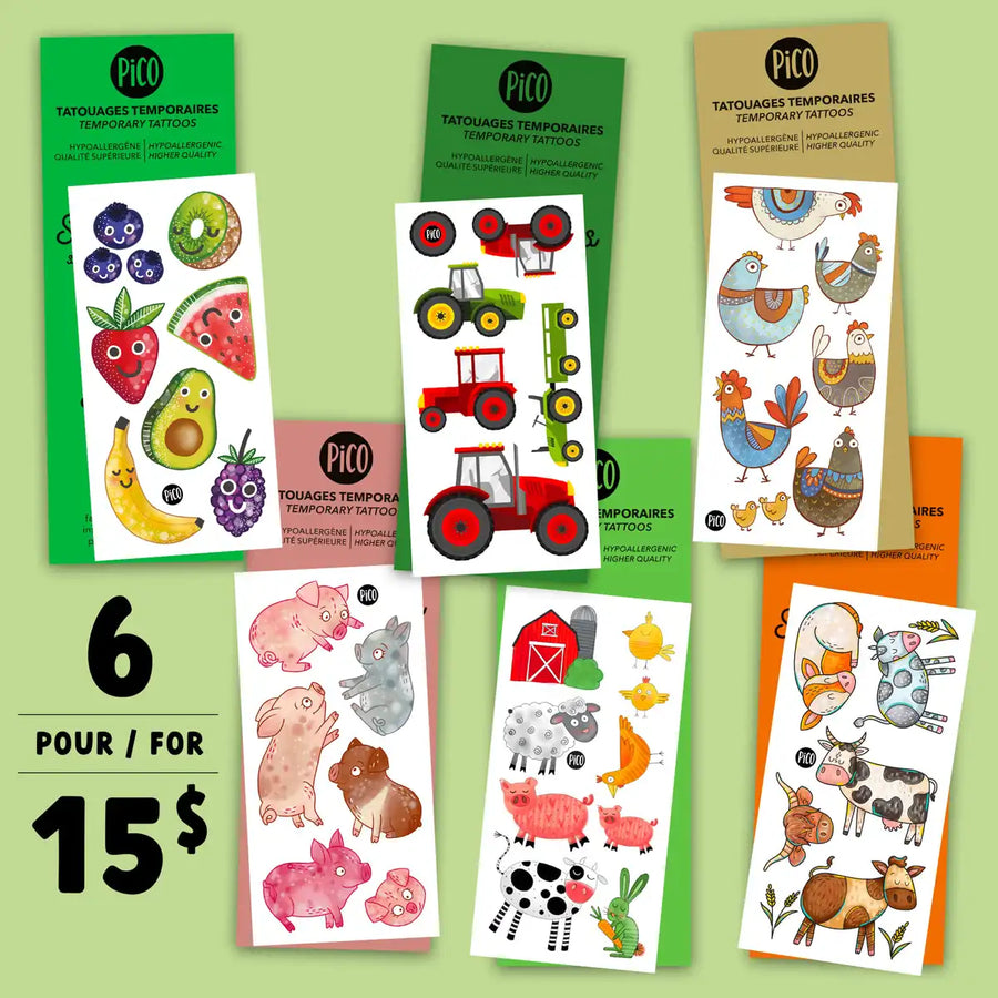 Promo - La récolte Tatouages temporaires PiCO Tatoo