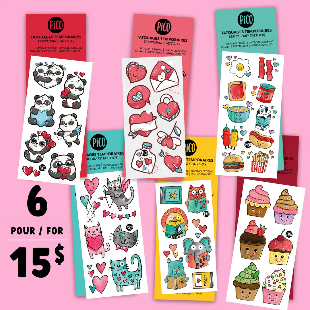 Valentine's Day Promo - Set of 6 tattoos