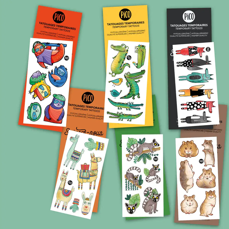 Promo - Les animaux sympathiques Tatouages temporaires PiCO Tatoo