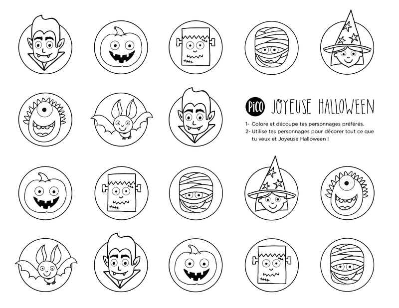 Coloriage à imprimer gratuit PDF - Les personnages de l&