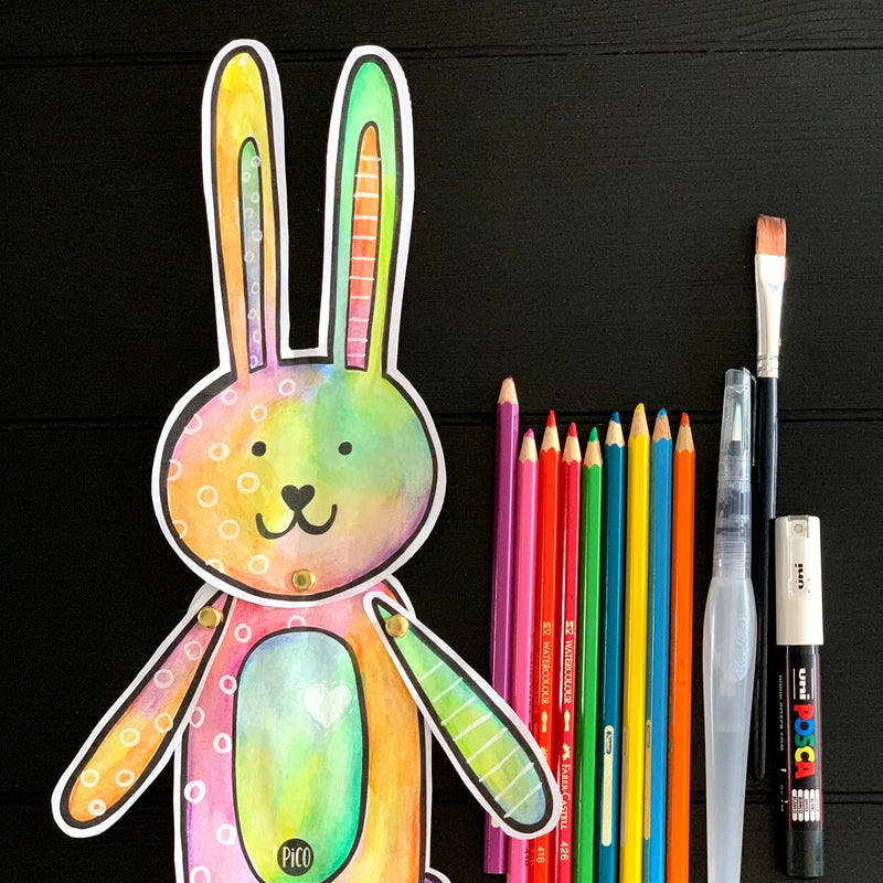 Coloriage à imprimer gratuit PDF - Le lapin