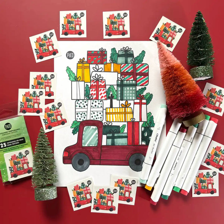 Free coloring - Cristmas Delivery