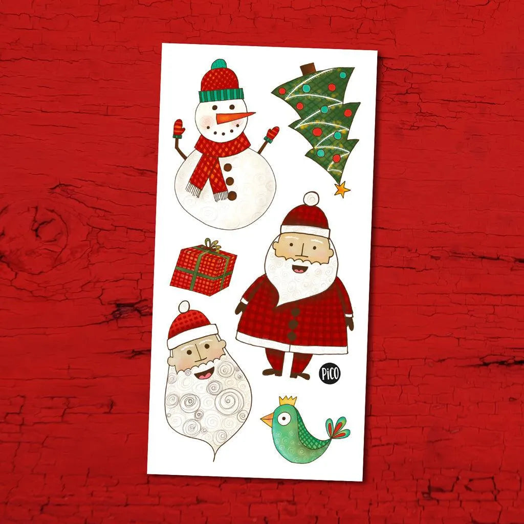 Promo de Noël - Ensemble de 6 tatouages hivernaux Tatouages temporaires PiCO Tatoo