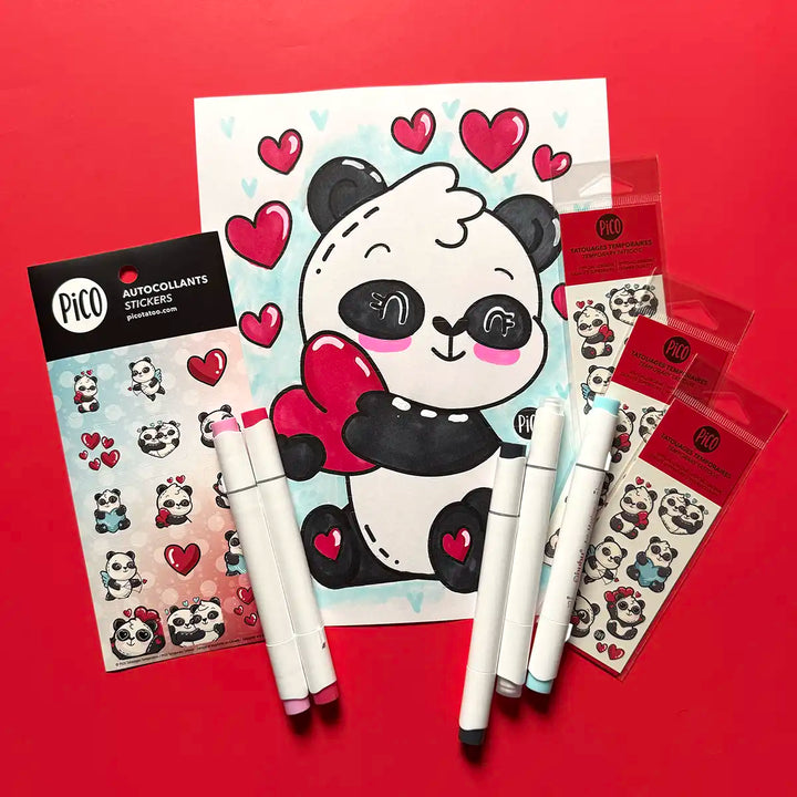 Free coloring page - Panda-lovers