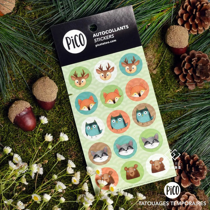 PiCO Tatoo, autocollants, Les animaux de la forêt.