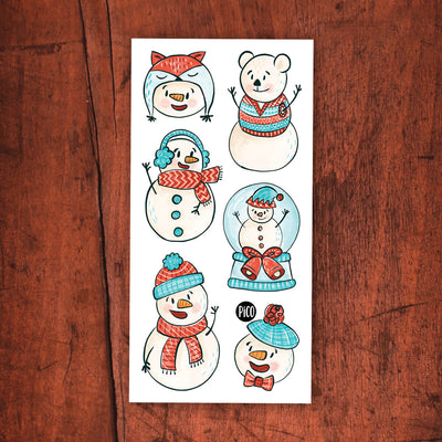 Tatouages de bonhommes de neige faits par PiCO Tatoo