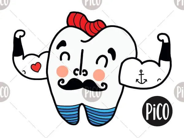 PiCO Tatoo, temporary tattoos in bulk/ Strong teeth.