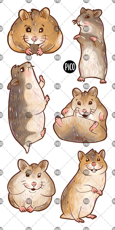 Tatouages temporaires de hamsters par PiCO Tatoo