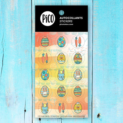 Autocollants de Pâques faits au Québec par PiCO tatouages temporaires