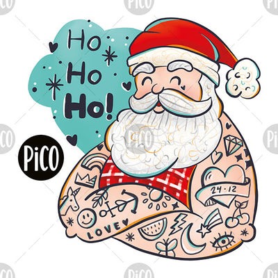 Vrac de 25 tatouages temporaires du Père Noël tatoué par PiCO Tatoo