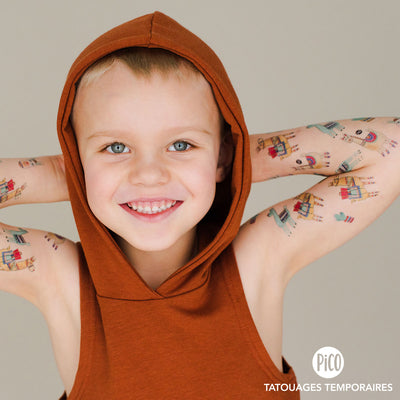 Un joli alpaga en tatouage temporaire pour enfant