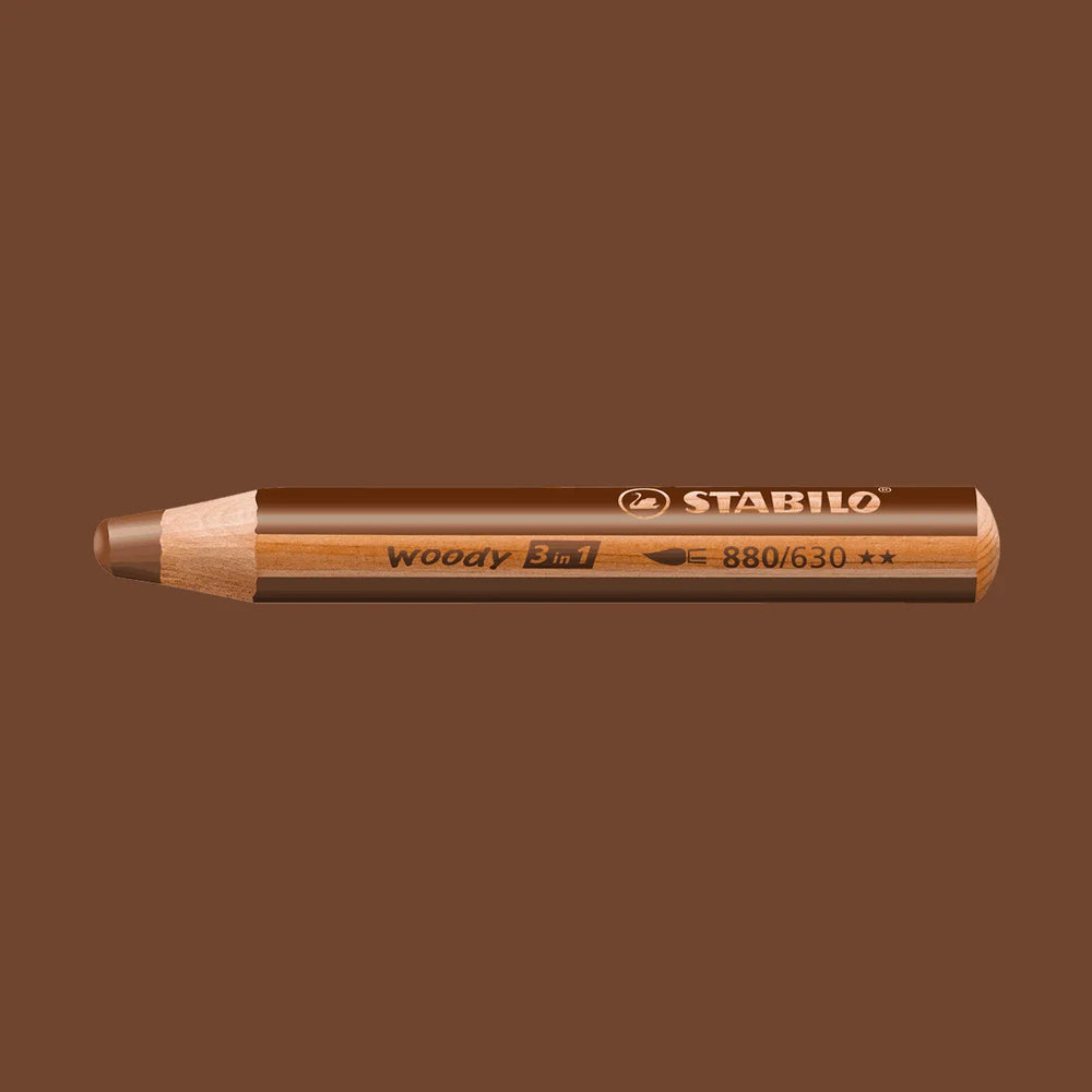 Crayon woody 3 en 1  couleur individuel Stabilo