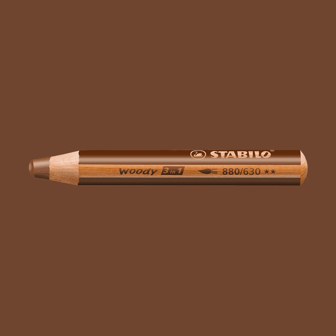 Crayon woody 3 en 1  couleur individuel Stabilo