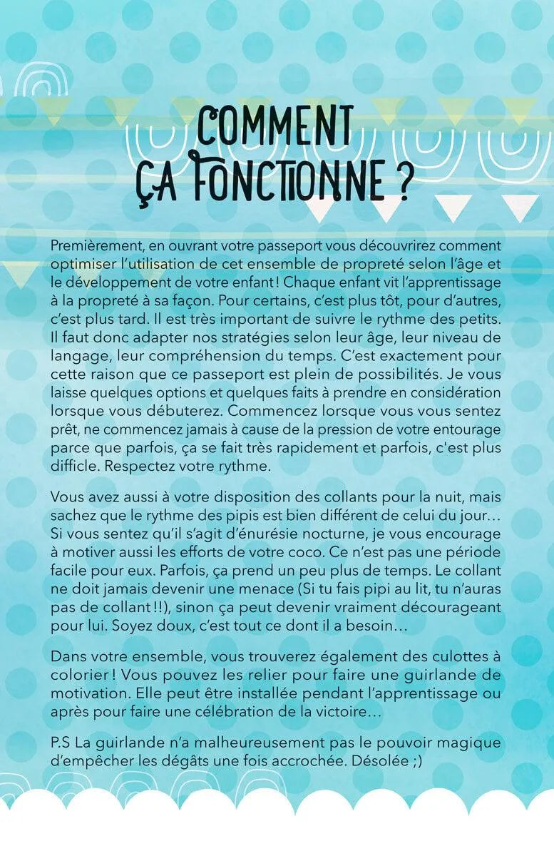 Ensemble d'apprentissage à la propreté pour enfant
